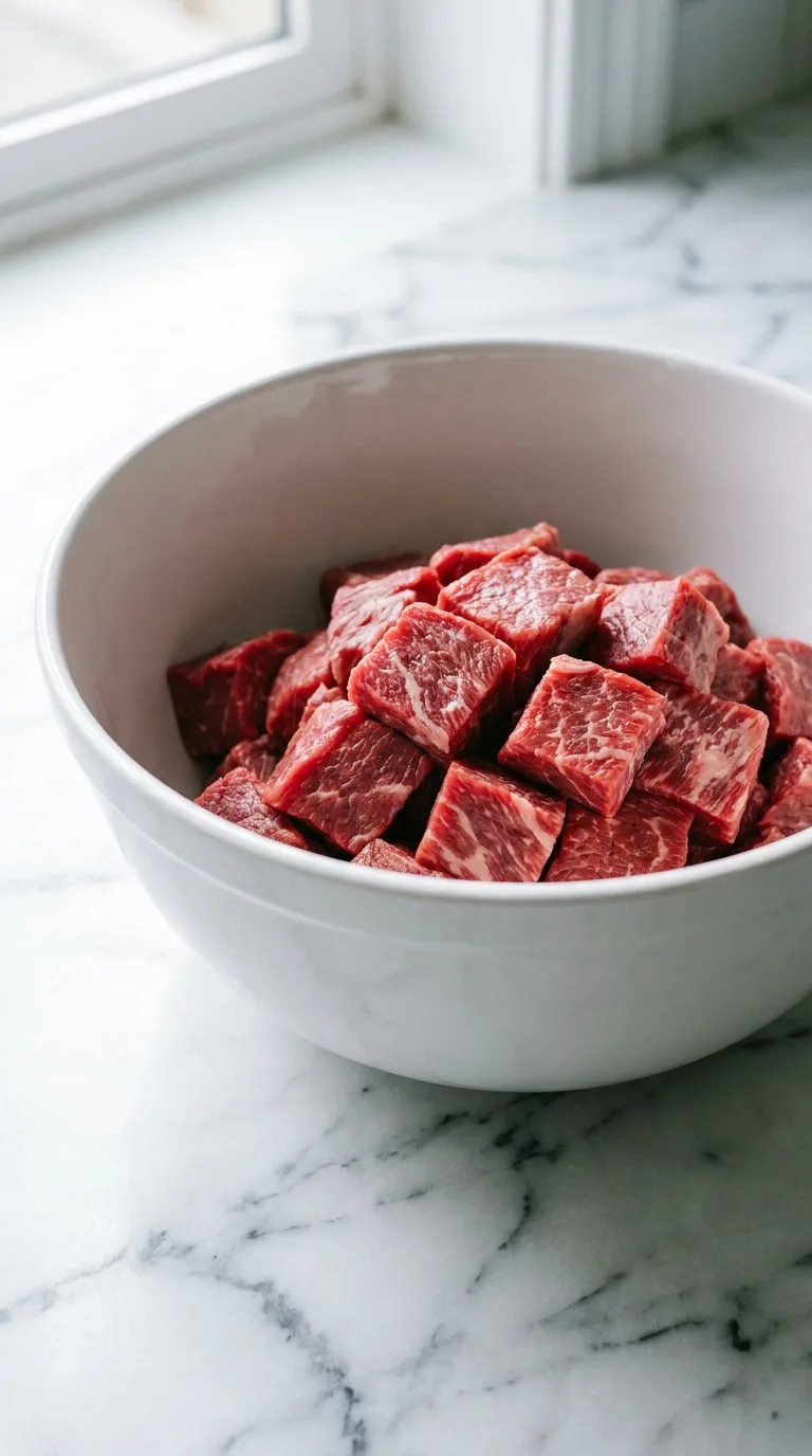 Beef Steak Kebab: Halal Sirloin with Soy-Worcestershire Glaze – step 1: Prepare the beef