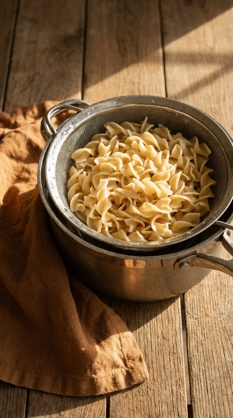 Beef Steak Stroganoff: Creamy Mushroom Classic – step 2: Cook the noodles