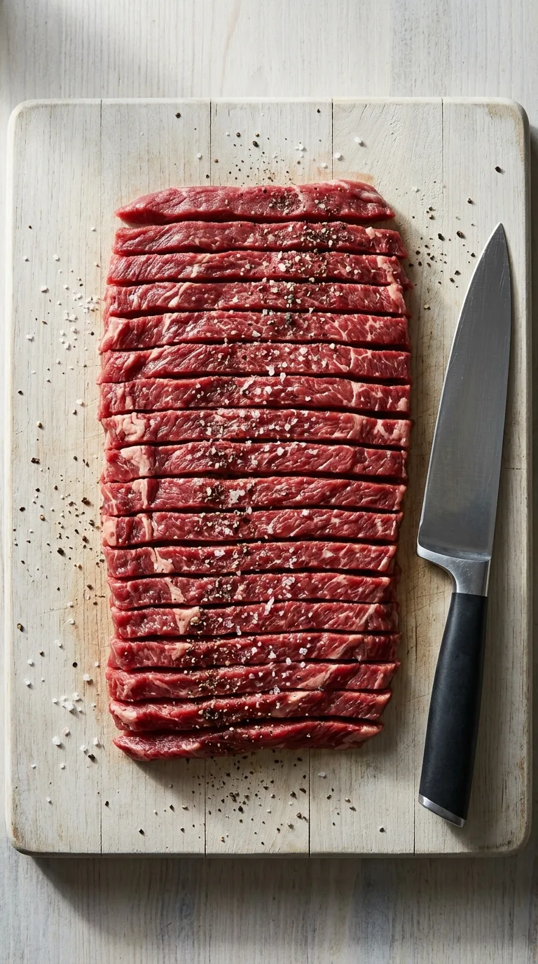 Halal Beef Steak Wraps: Steak and Mustard-Honey Tortillas – step 2: Slice and season