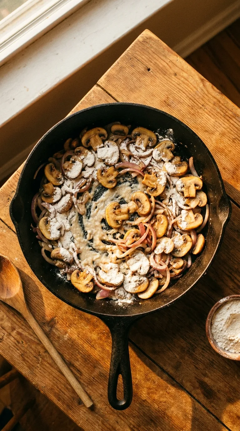 Beef Steak Stroganoff: Creamy Mushroom Classic – step 5: Build the roux