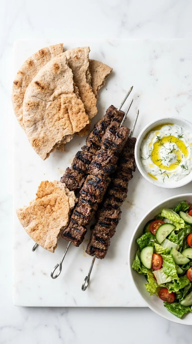 Beef Steak Kebab: Halal Sirloin with Soy-Worcestershire Glaze – step 8: Rest and serve