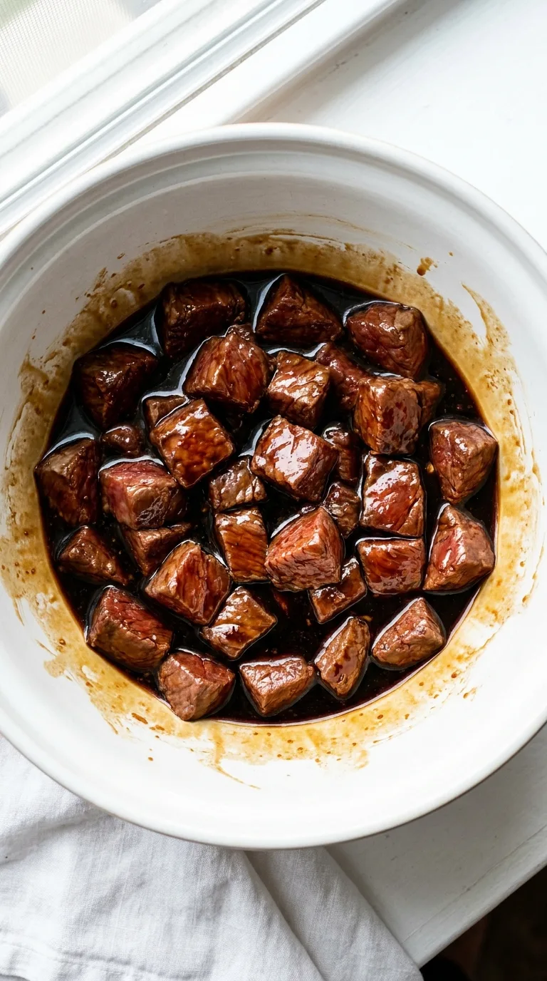 Beef Steak Kebab: Halal Sirloin with Soy-Worcestershire Glaze – step 2: Mix the marinade