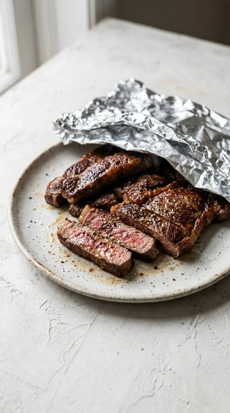 Halal Beef Steak Wraps: Steak and Mustard-Honey Tortillas – step 6: Rest the meat