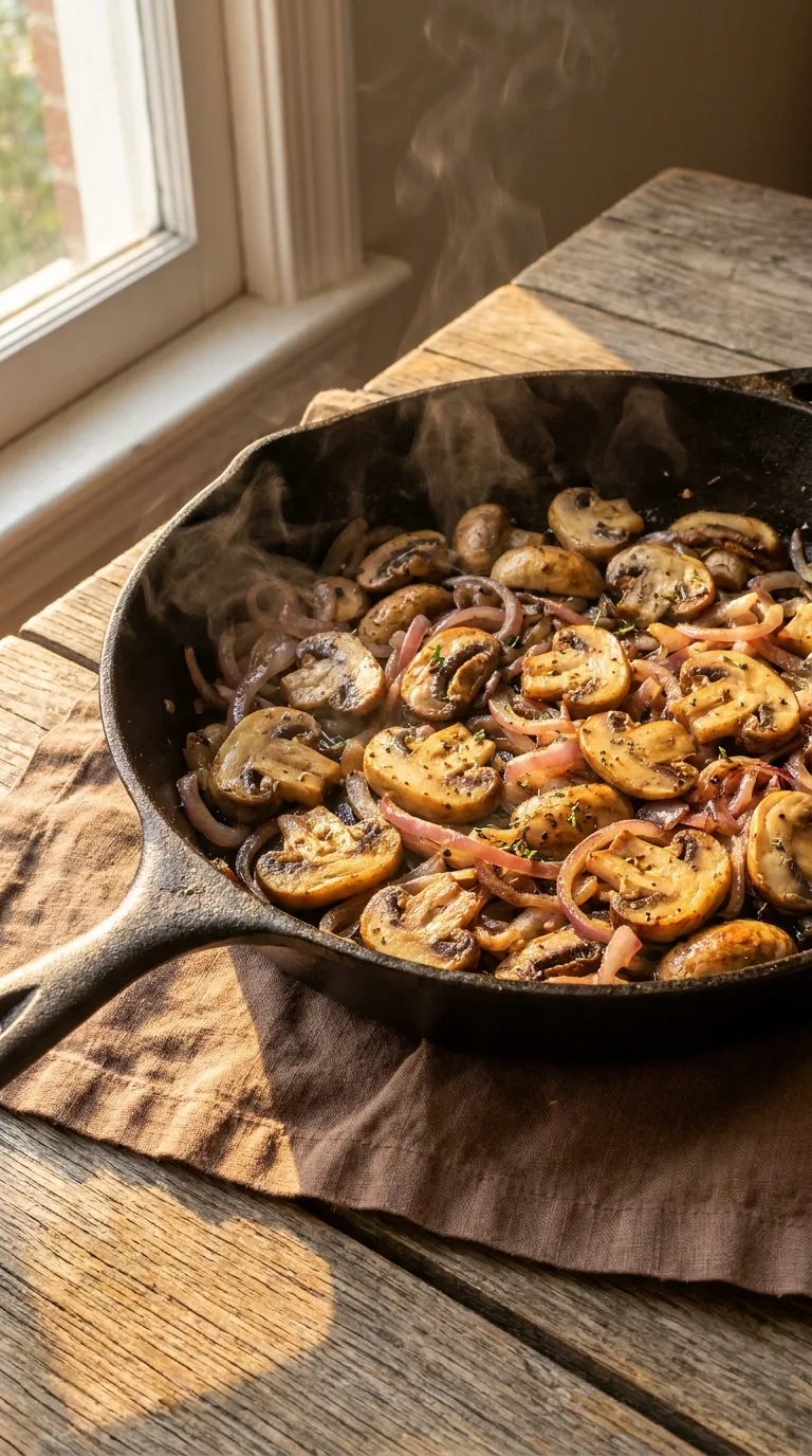 Beef Steak Stroganoff: Creamy Mushroom Classic – step 4: Sauté the vegetables