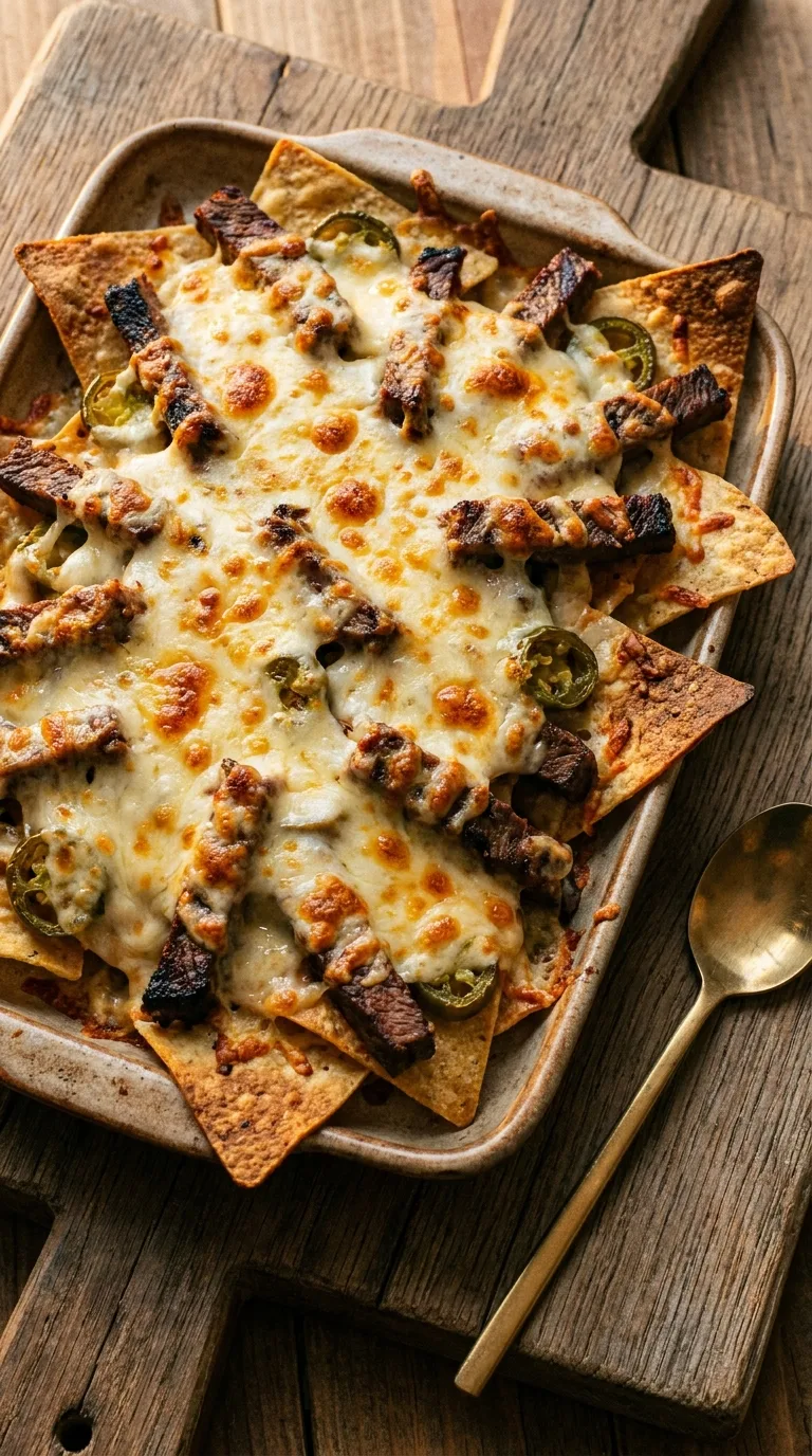 Beef Steak Nachos: Mexican Steak and Cheese Appetiser – step 5: Broil the nachos