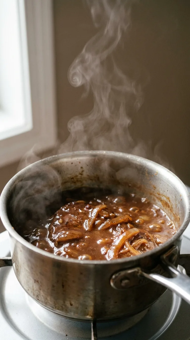 Beef Steak Encebollado: Puerto Rican Onion Steak – step 7: Plate and serve