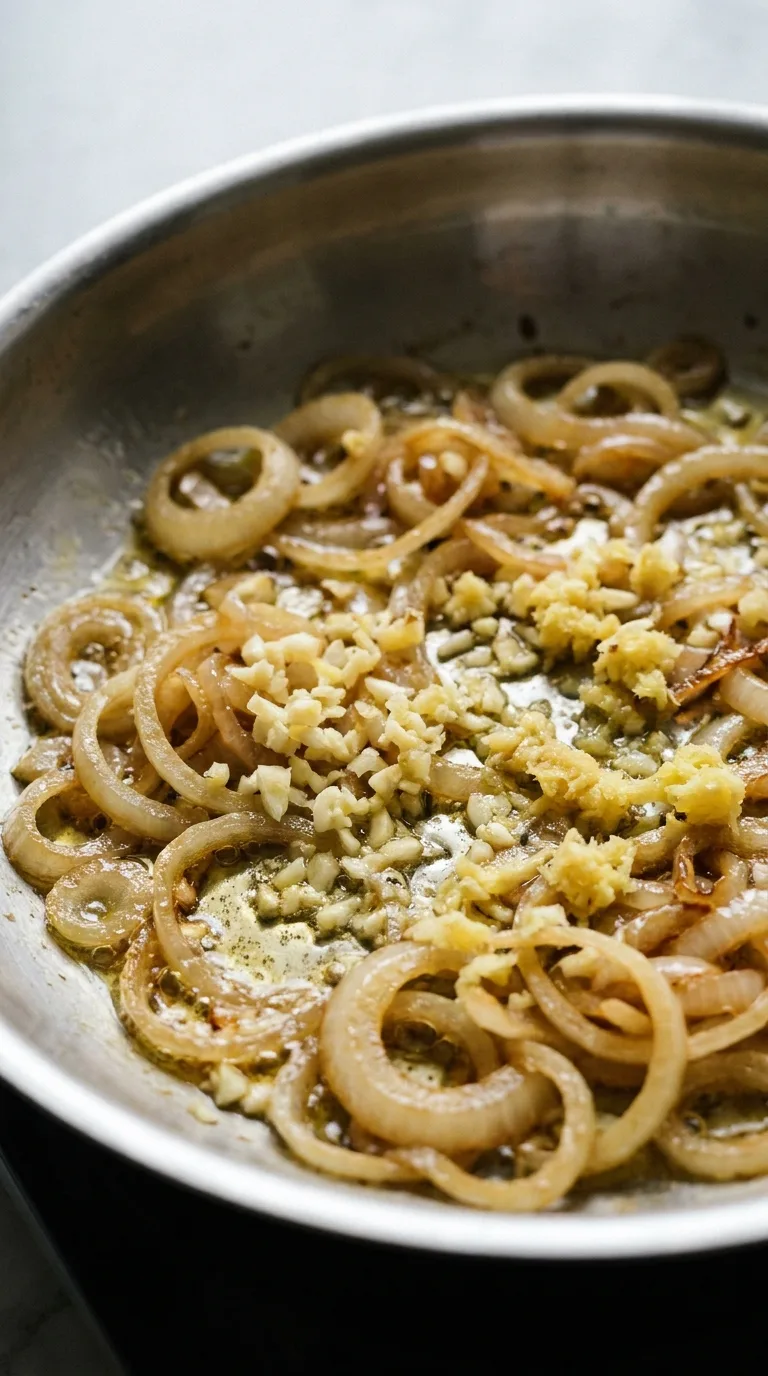 Beef Steak with Onions: Savoury Pan-Sautéed Beef – step 4: Add the aromatics