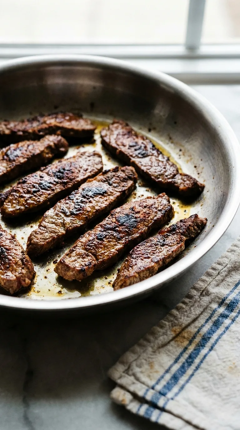 Beef Steak with Onions: Savoury Pan-Sautéed Beef – step 2: Sear the meat