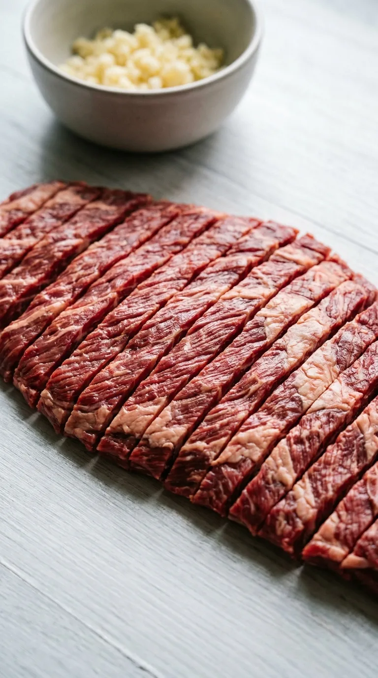 Korean BBQ Beef Steak: Sweet and Savoury Sizzled Beef – step 1: Slice the beef