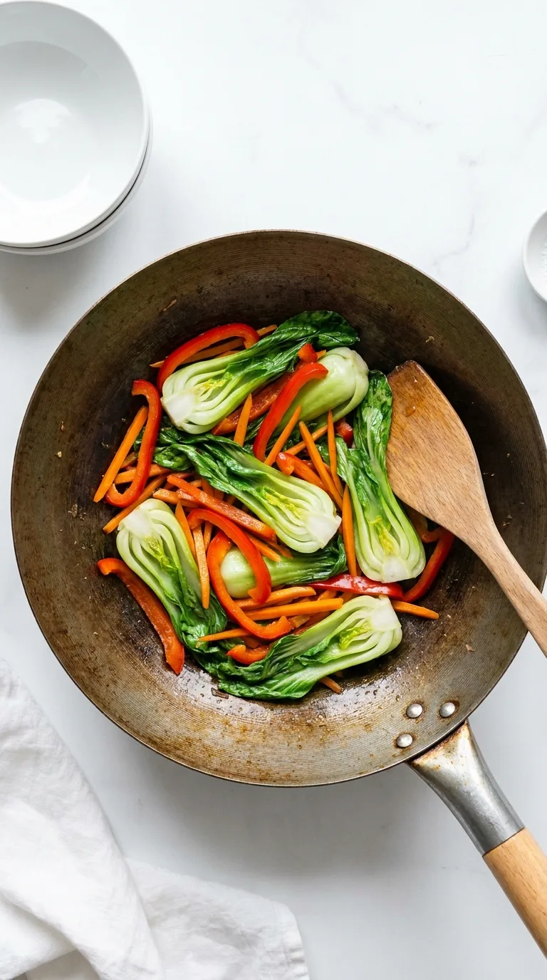 Beef Steak Udon: Asian Stir-Fry with Garlic-Ginger Sauce – step 5: Cook the vegetables