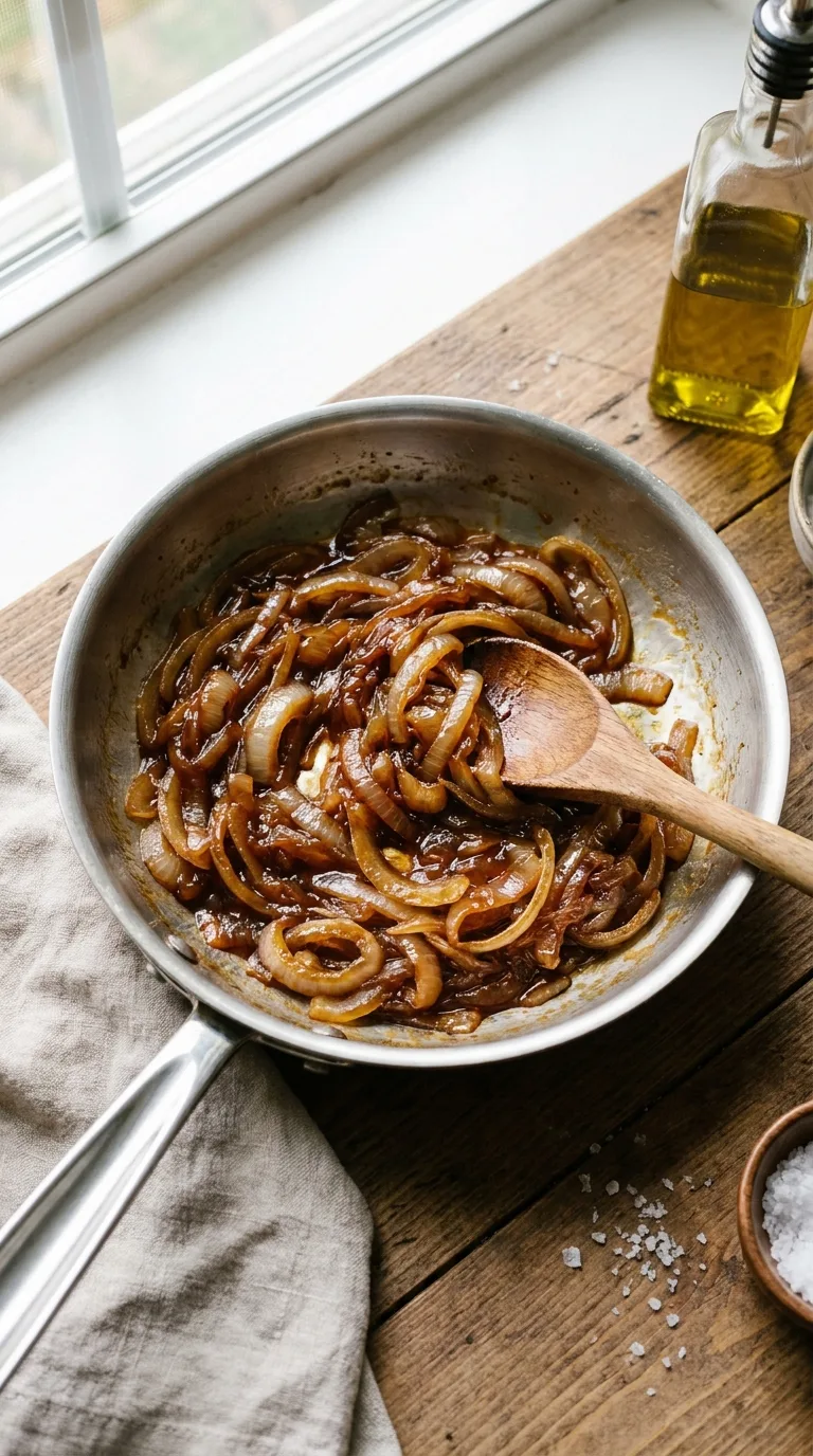 Beef Steak Sandwich: Ribeye with Caramelised Onions – step 4: Caramelise the onions