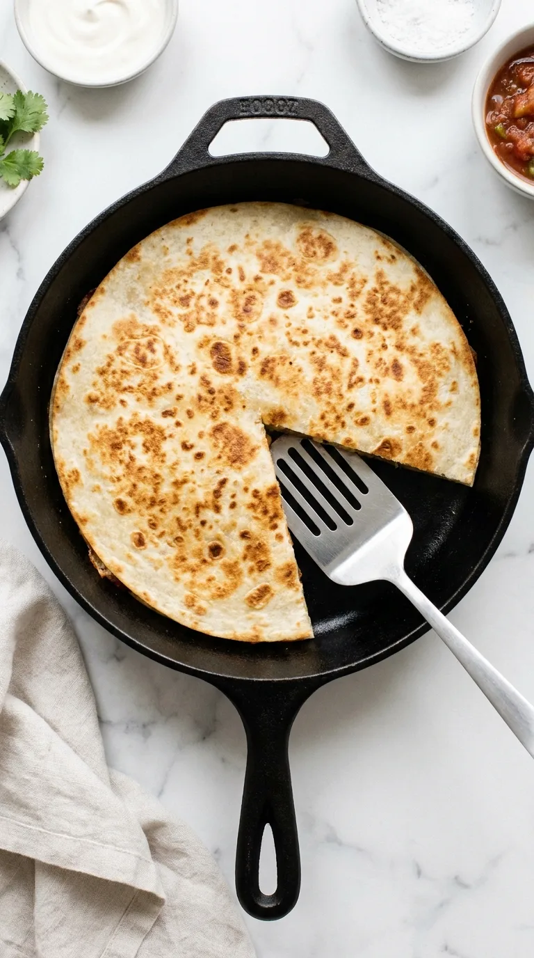 Beef Steak Quesadilla: Mexican Grilled Tortilla – step 6: Toast the quesadilla