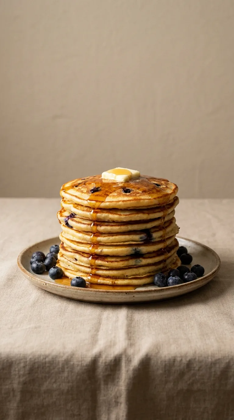 Blueberry Pancakes: Fluffy American Breakfast Cakes – step 8: Keep warm and serve