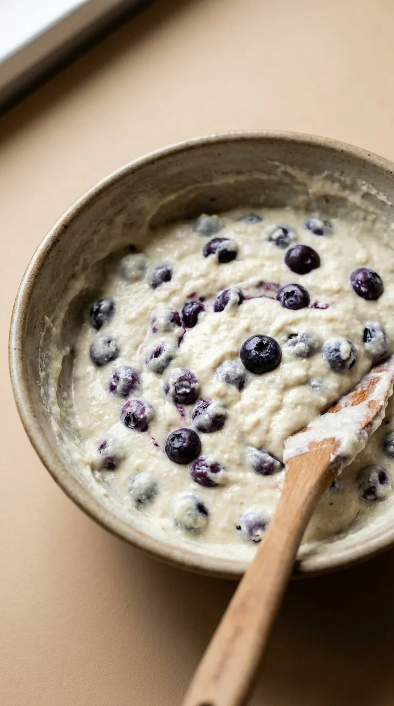 Blueberry Pancakes: Fluffy American Breakfast Cakes – step 4: Fold in berries