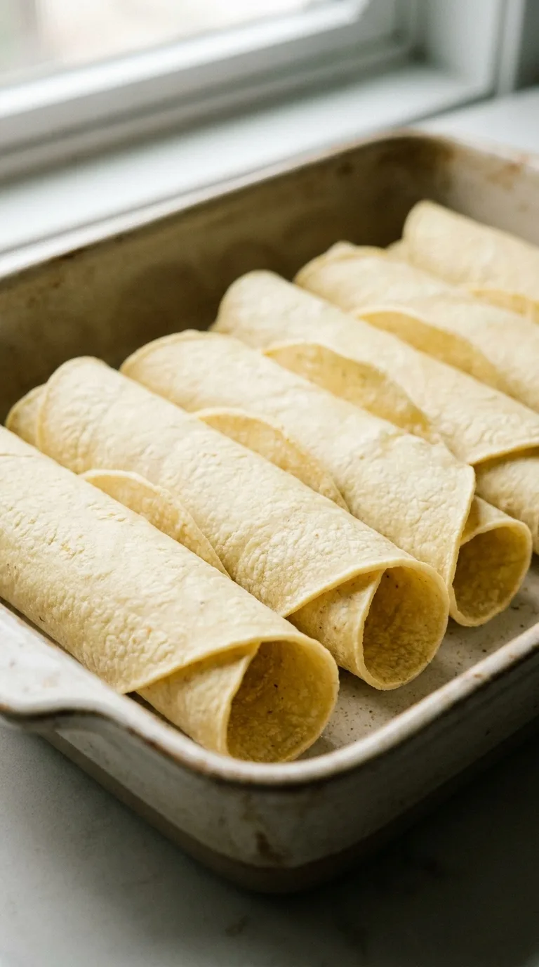 Chicken Breast Enchiladas: Mexican Corn Tortilla Rolls – step 6: Assemble the rolls