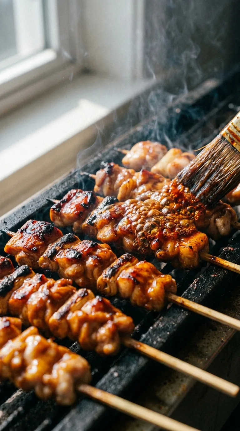 Yakitori: Chicken Breast Grilled Skewers – step 6: Glaze and finish