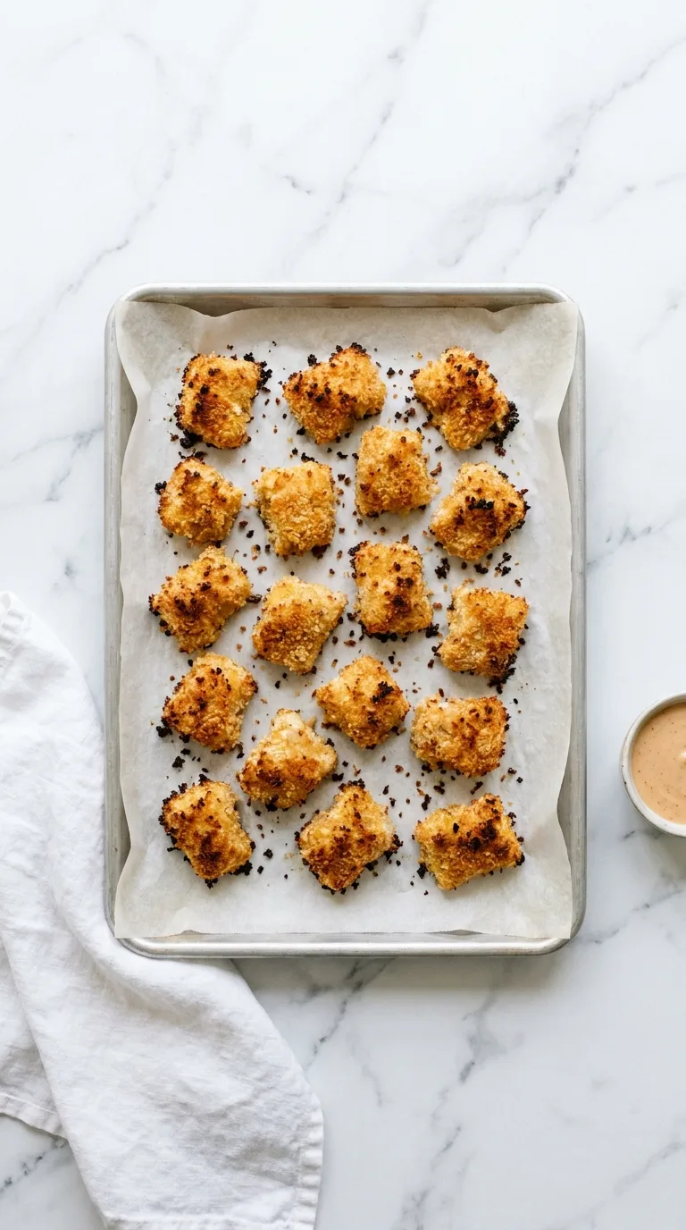 Chicken Breast Nuggets: Oven-Baked Crispy Appetisers – step 6: Bake until golden