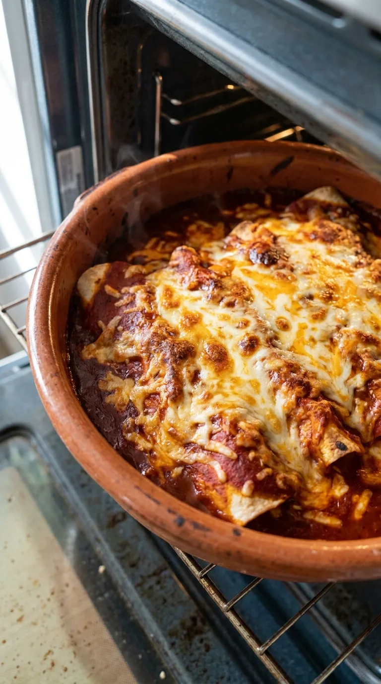 Chicken Breast Enchiladas: Mexican Corn Tortilla Rolls – step 7: Sauce and bake