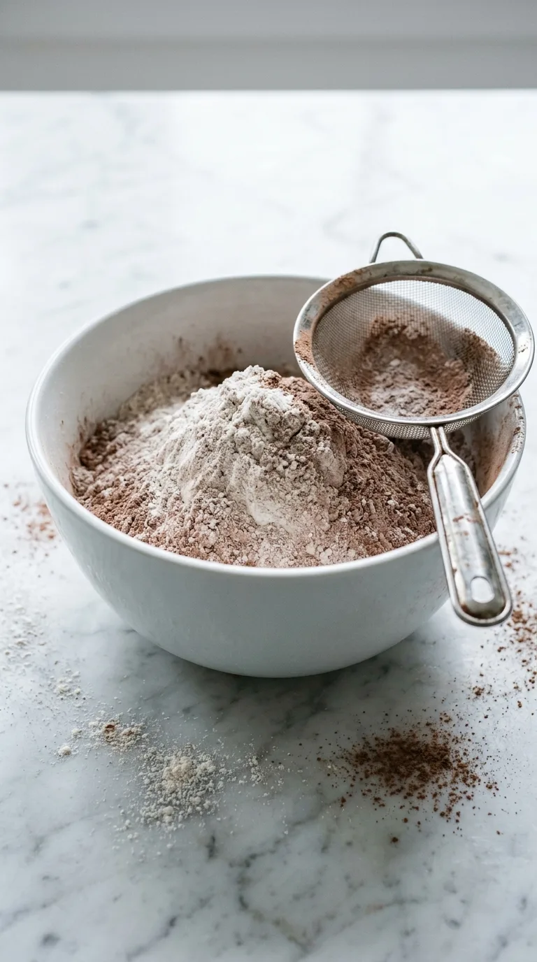 Chocolate Pancakes: Fluffy Halal Breakfast Treat – step 1: Combine dry ingredients