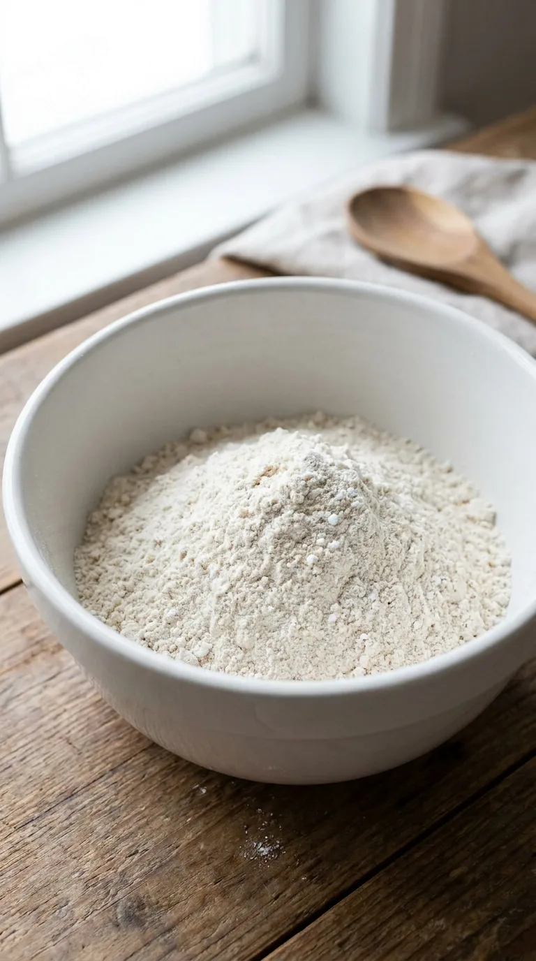 Easy Protein Oat Flour Pancakes: High-Protein Breakfast – step 1: Sift the dry ingredients