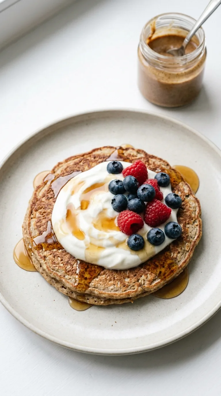 Easy Protein Oat Flour Pancakes: High-Protein Breakfast – step 7: Flip and finish
