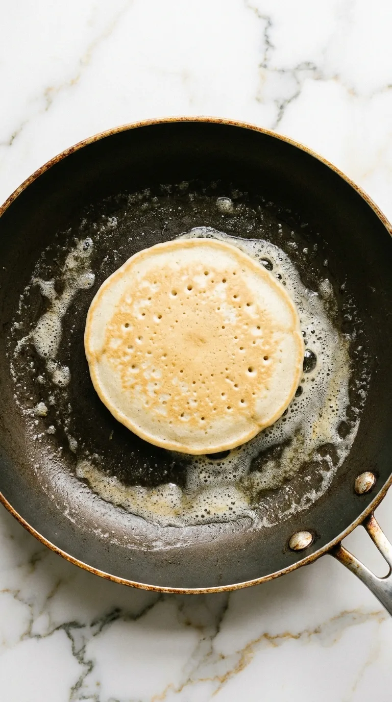 Easy Protein Pancakes for One: High Protein Breakfast – step 5: Cook the first side