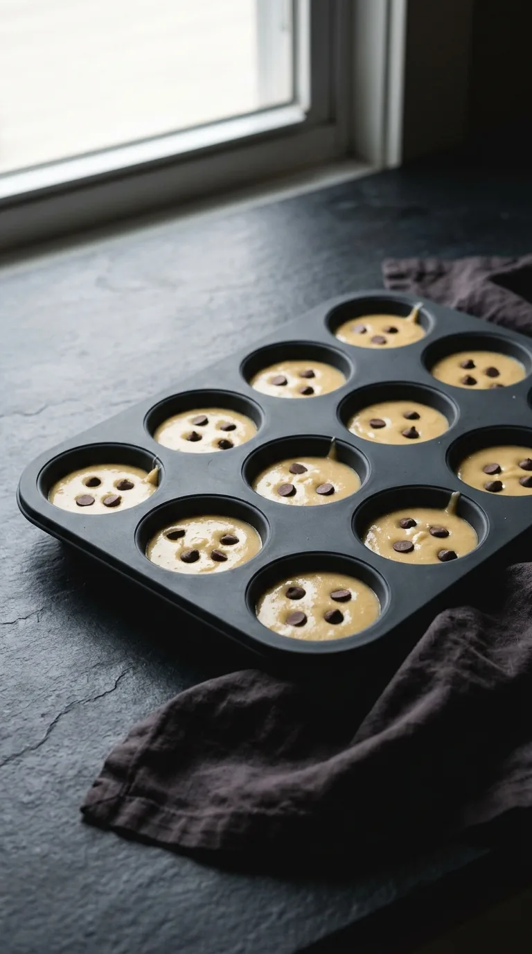 Protein Pancake Muffins: Halal Breakfast Bake – step 6: Fill the tin