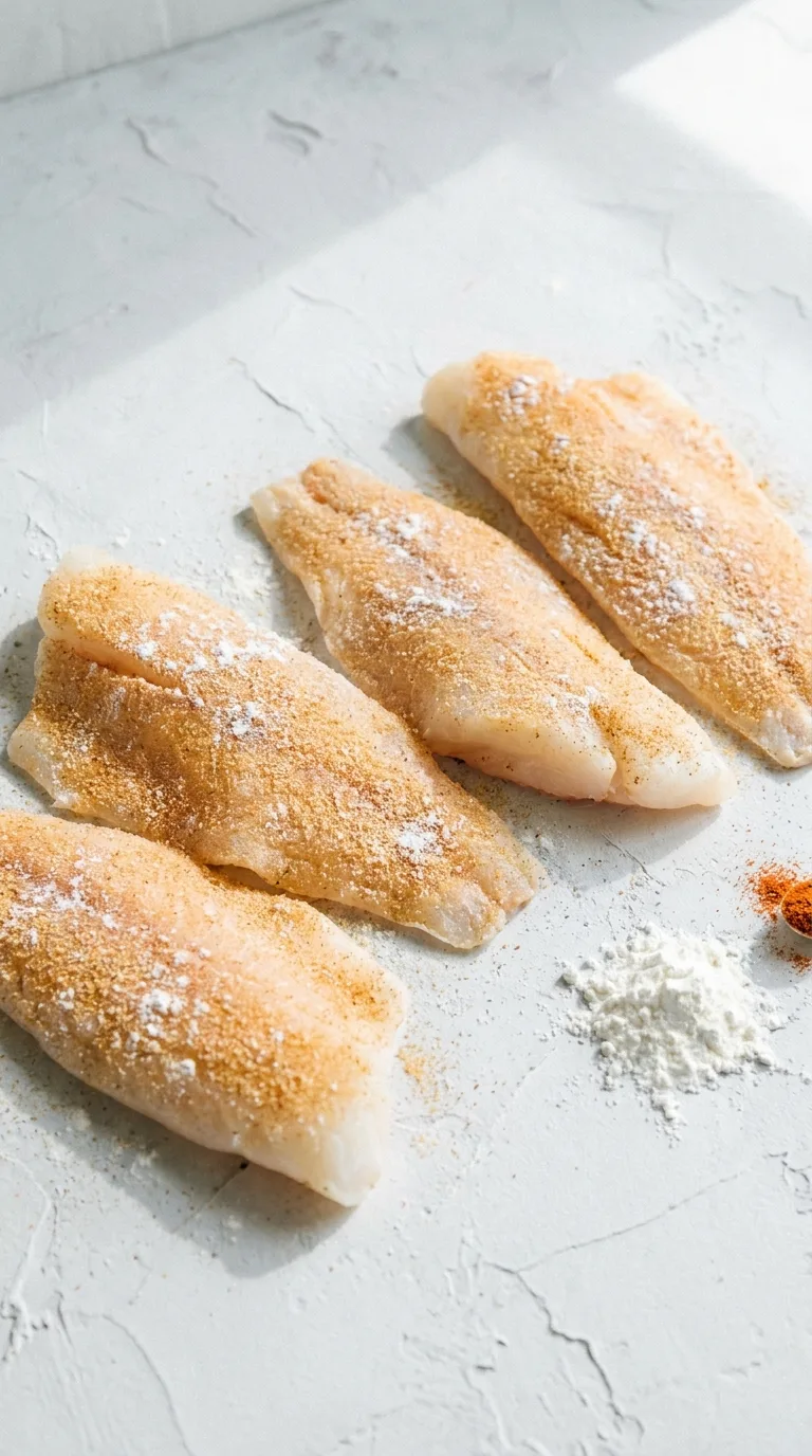 Fish Tacos: Mexican White Fish with Cilantro Sauce – step 1: Season the fish