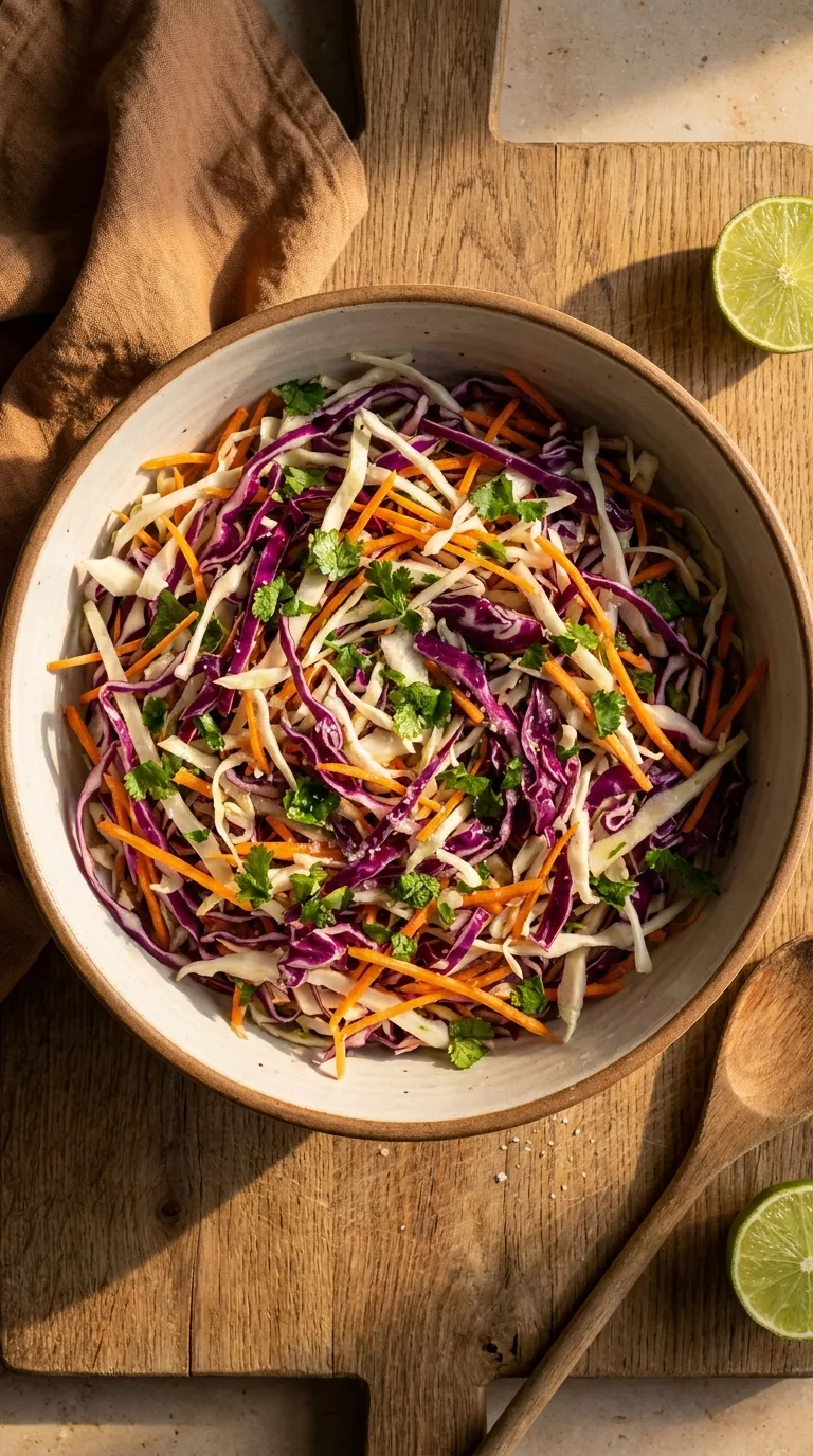 Fish Tacos: Baked Cod with Zesty Yogurt Sauce – step 1: Prepare the cabbage slaw
