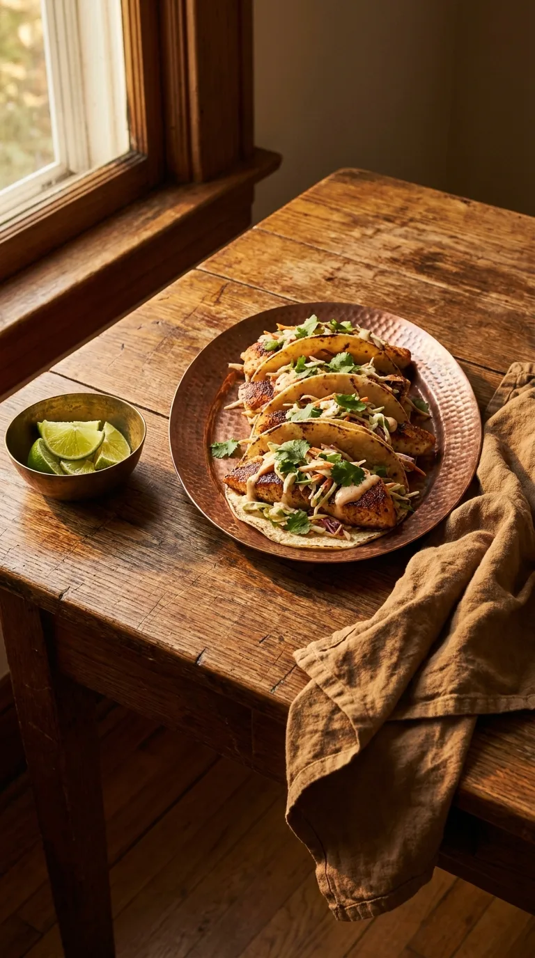 Jamie Oliver Fish Tacos: White-Fish with Lime-Yogurt Slaw – step 7: Assemble the tacos