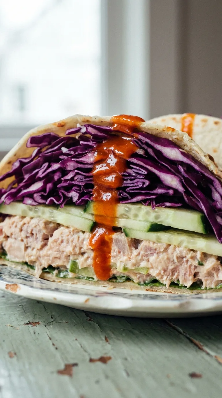 Stardew Fish Tacos: Crispy Tuna with Red Cabbage Slaw – step 6: Finish the tacos