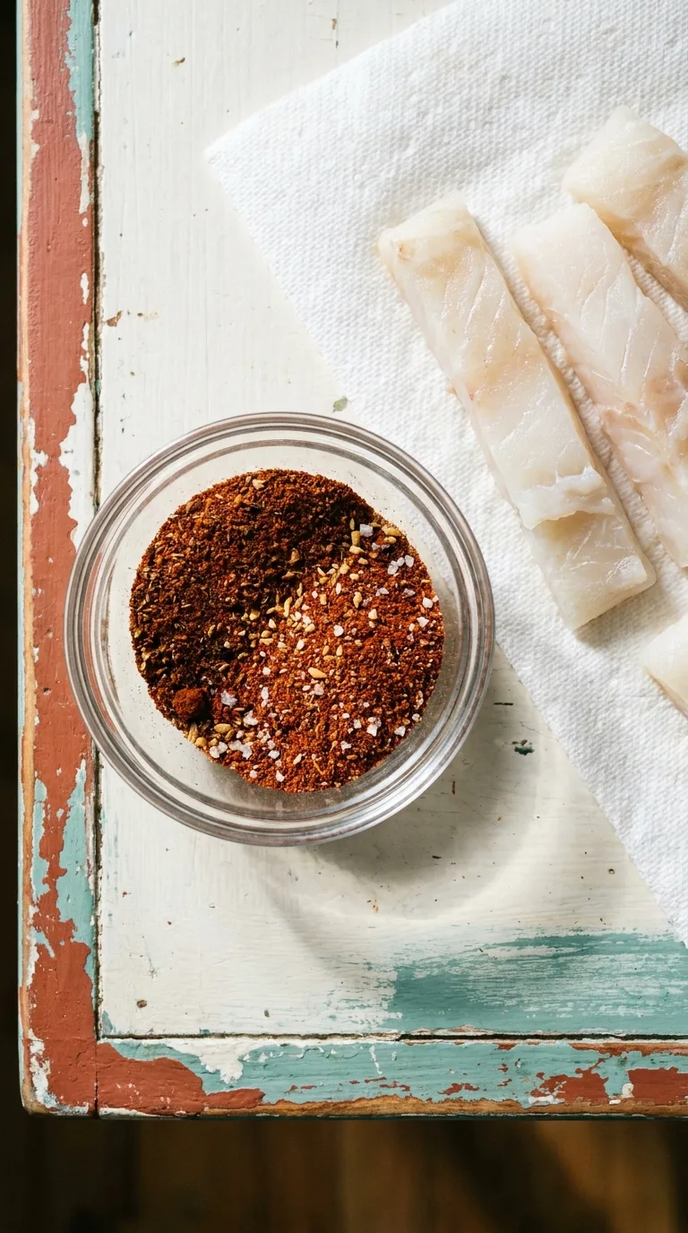 Fish Tacos: Oven Baked Cod with Panko Crust – step 2: Season the Fish