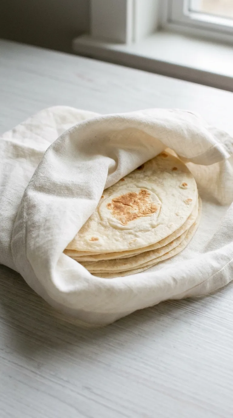 Fish Tacos: Mexican White Fish with Cilantro Sauce – step 3: Warm the tortillas