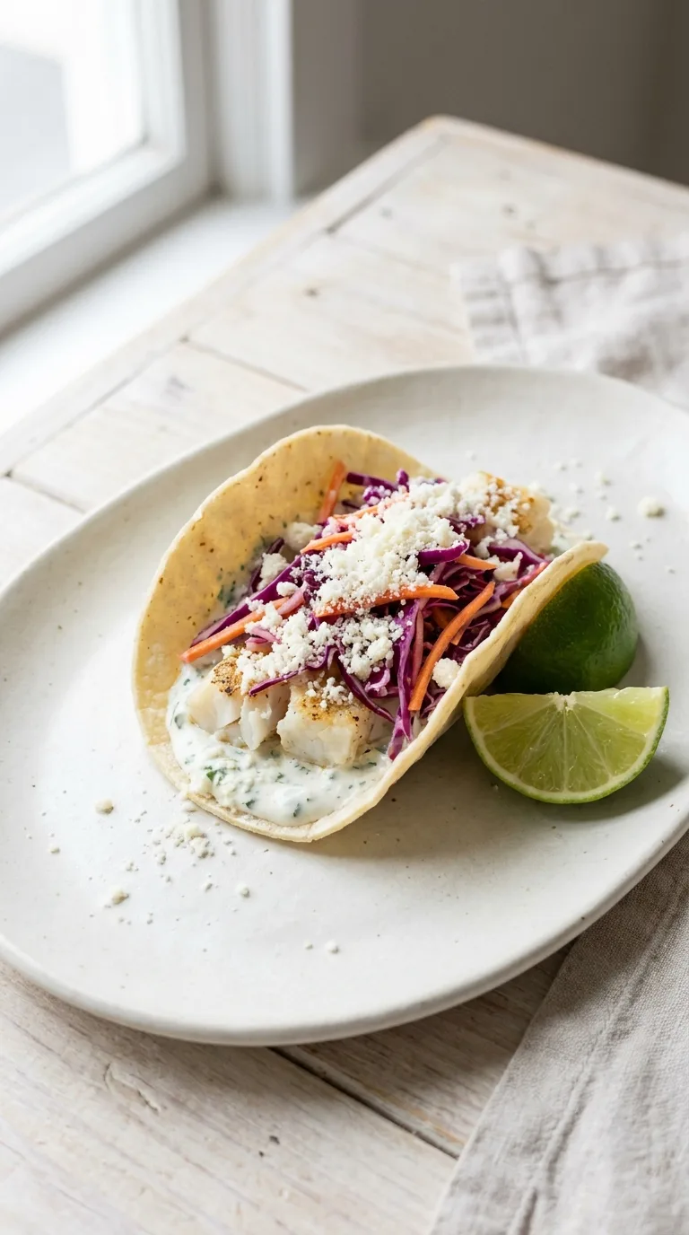 Fish Tacos: Mexican White Fish with Cilantro Sauce – step 7: Assemble the tacos