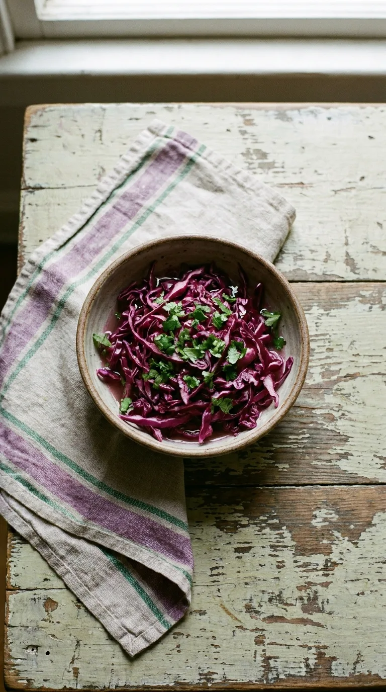 Stardew Fish Tacos: Crispy Tuna with Red Cabbage Slaw – step 5: Toss the slaw