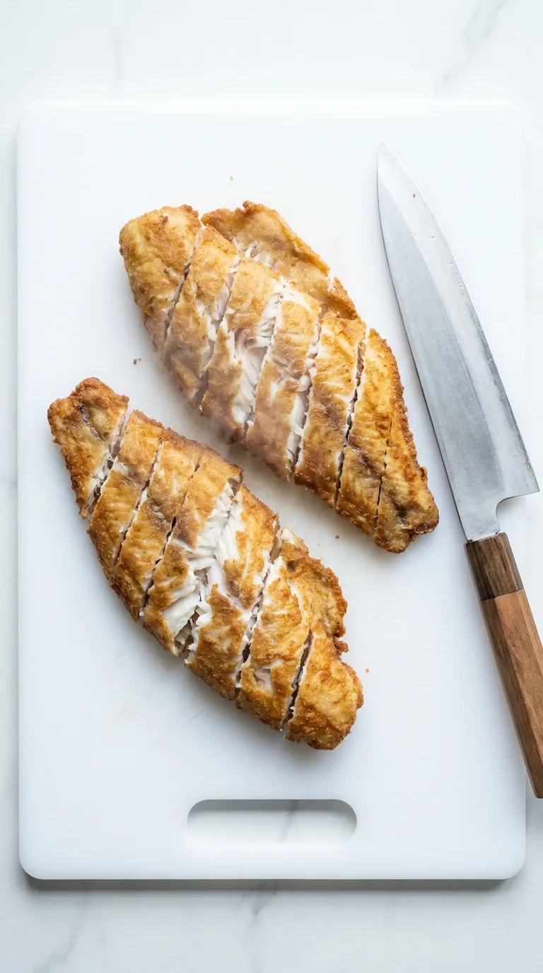 Australian Fish Tacos: Halal White Fish with Lime Slaw – step 6: Rest and slice