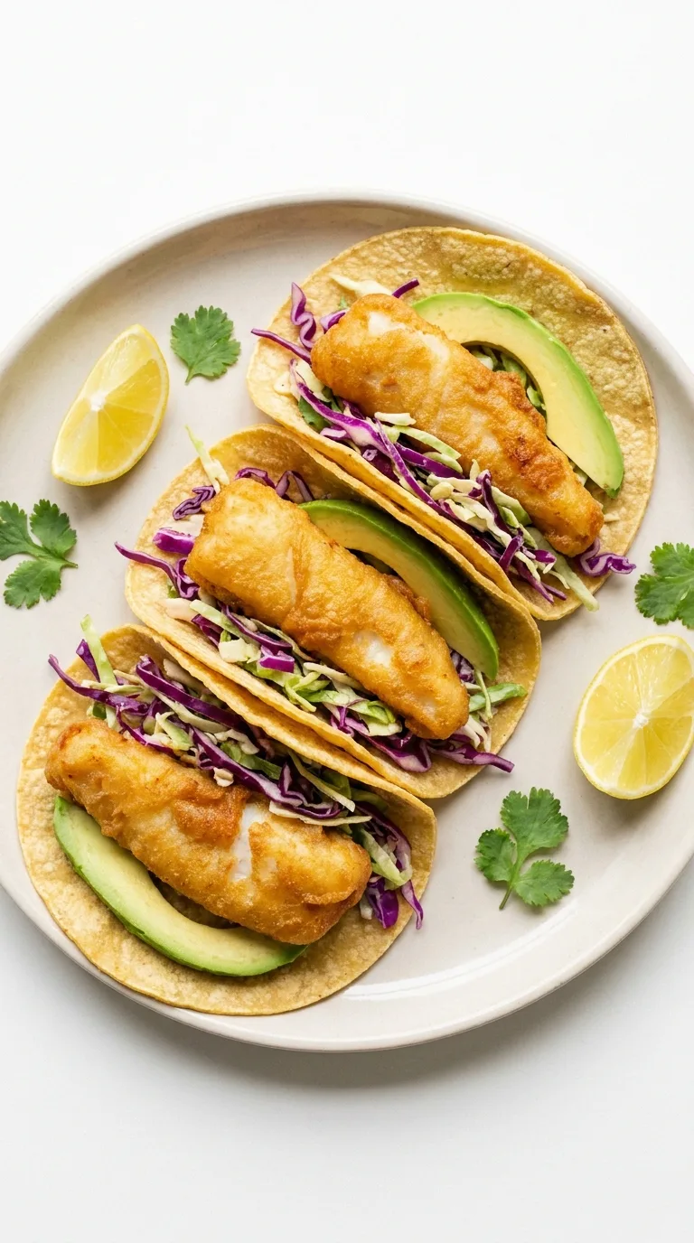 Fish Tacos With Coleslaw: Mexican Cod Tacos – step 8: Garnish and serve