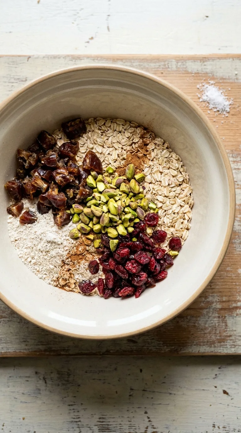 No-Bake Greek Yogurt Granola Bars: Oat and Yogurt Snacks – step 2: Mix the dry ingredients