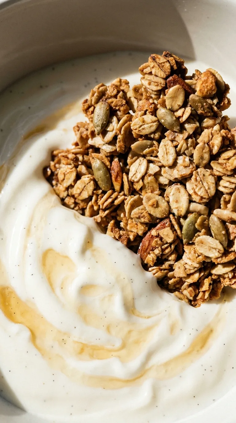 Greek Yogurt Granola Bowl: Mediterranean Fruit Breakfast – step 3: Add the granola