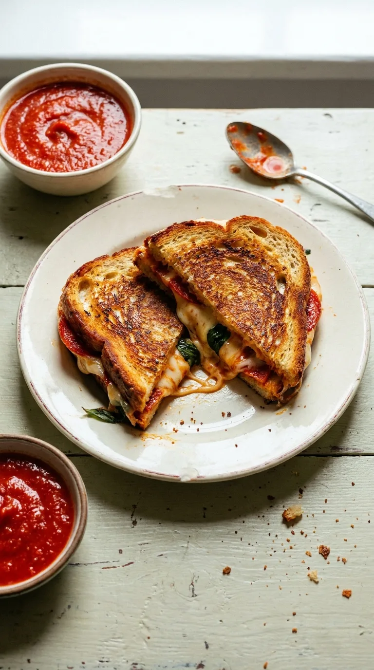 Grilled Pizza Sandwich: Toasted Bread with Turkey Bacon – step 7: Rest and serve