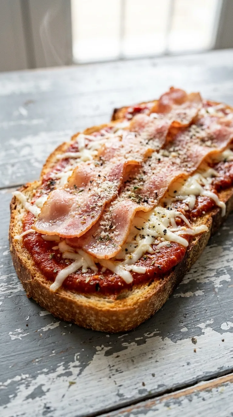 Grilled Pizza Sandwich: Toasted Bread with Turkey Bacon – step 4: Season the filling