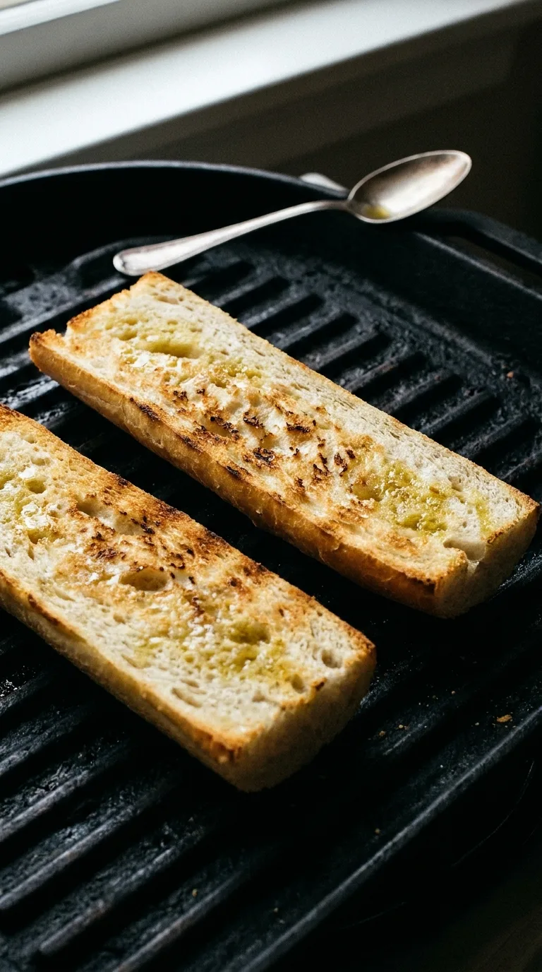 Grilled Pizza Bread: Halal Beef Bacon and Vegetable Flatbread – step 2: Toast the bread