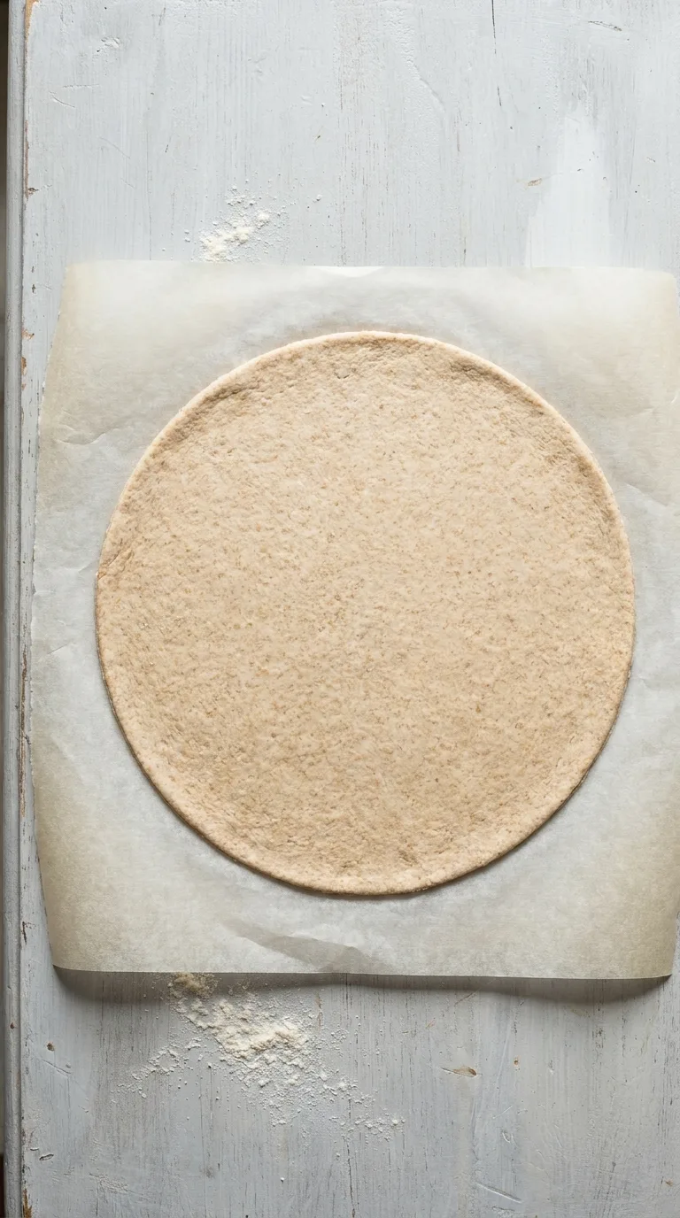 BBQ Chicken Pizza: Healthy Whole-Wheat Flatbread – step 2: Roll the dough