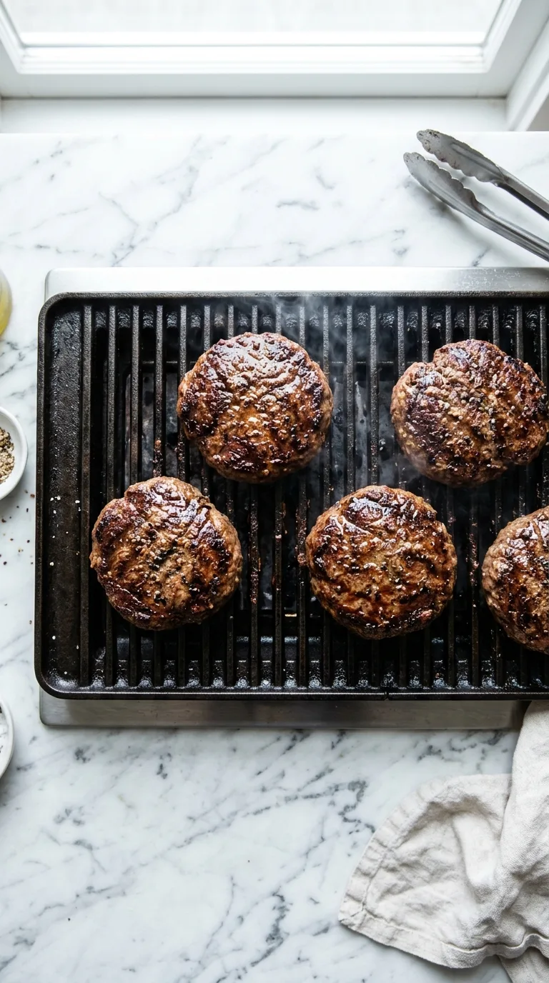 Grilled Pizza Burger: American Beef and Mozzarella Burger – step 4: Sear the meat