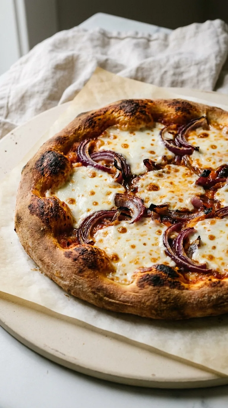 BBQ Chicken Pizza: Healthy Whole-Wheat Flatbread – step 6: Bake the pizza