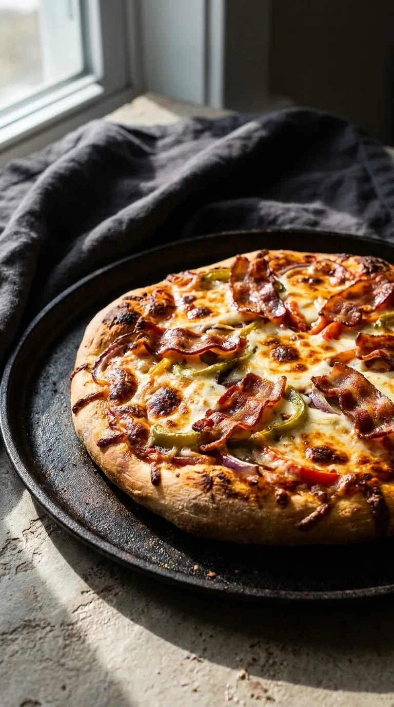 Grilled Pizza Bread: Halal Beef Bacon and Vegetable Flatbread – step 5: Melt the cheese