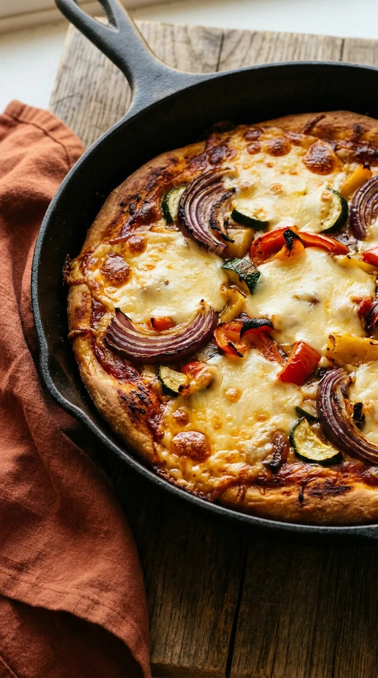 Vegetarian BBQ Pizza: Smoked Gouda and Vegetable Flatbread – step 7: Bake the pizza