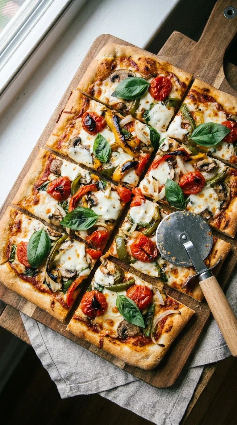 Grilled Vegetable Pizza: Smoky Italian Flatbread – step 8: Rest and garnish