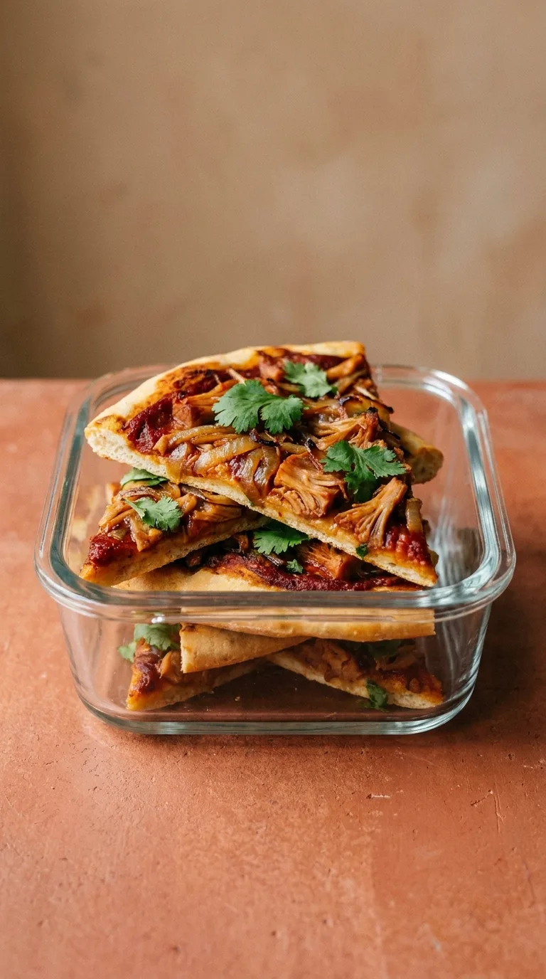 BBQ Jackfruit Pizza: Plant-Based Savoury Pie – step 6: Rest and garnish