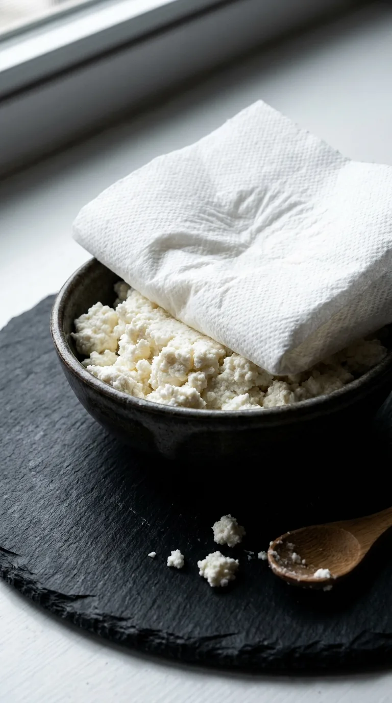 Grilled Pizza With Ricotta Cheese: Italian Flatbread – step 3: Dry the ricotta